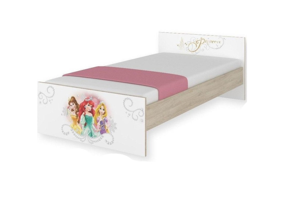 Detská posteľ MAX bez šuplíku Disney - PRINCEZNY 200x90 cm