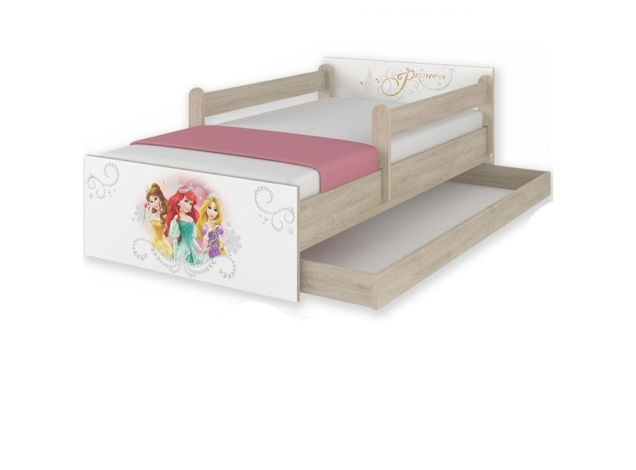 Detská posteľ MAX so zásuvkou Disney - PRINCEZNY 200x90 cm