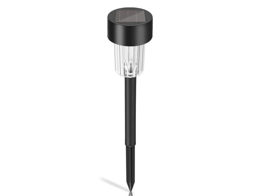 Záhradná LED solárna lampa do zeme 32x5,5 cm - čierna