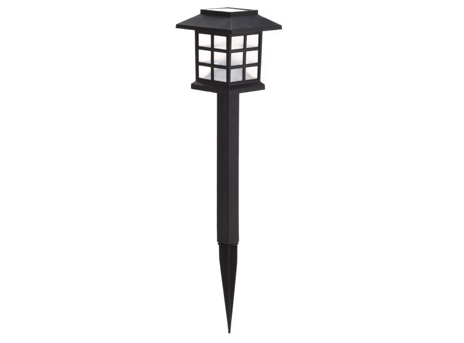 Záhradná LED solárna lampa do zeme 38x8,5 cm - čierna