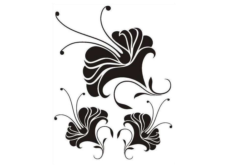 Dizajnová samolepka ORNAMENT KVETOV 65x85 cm