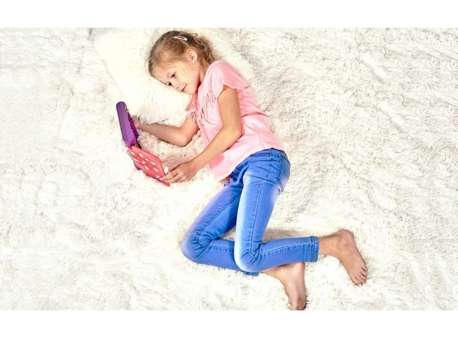 Detský plyšový koberec MAX BIELY-ECRU