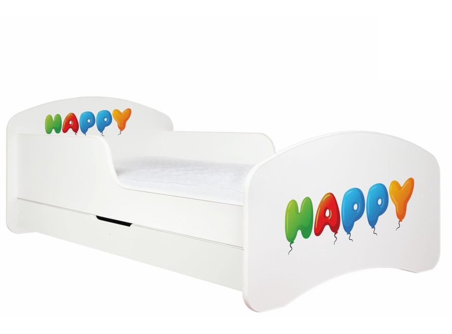 Detská posteľ so zásuvkou 180x90cm HAPPY + matrace ZADARMO!