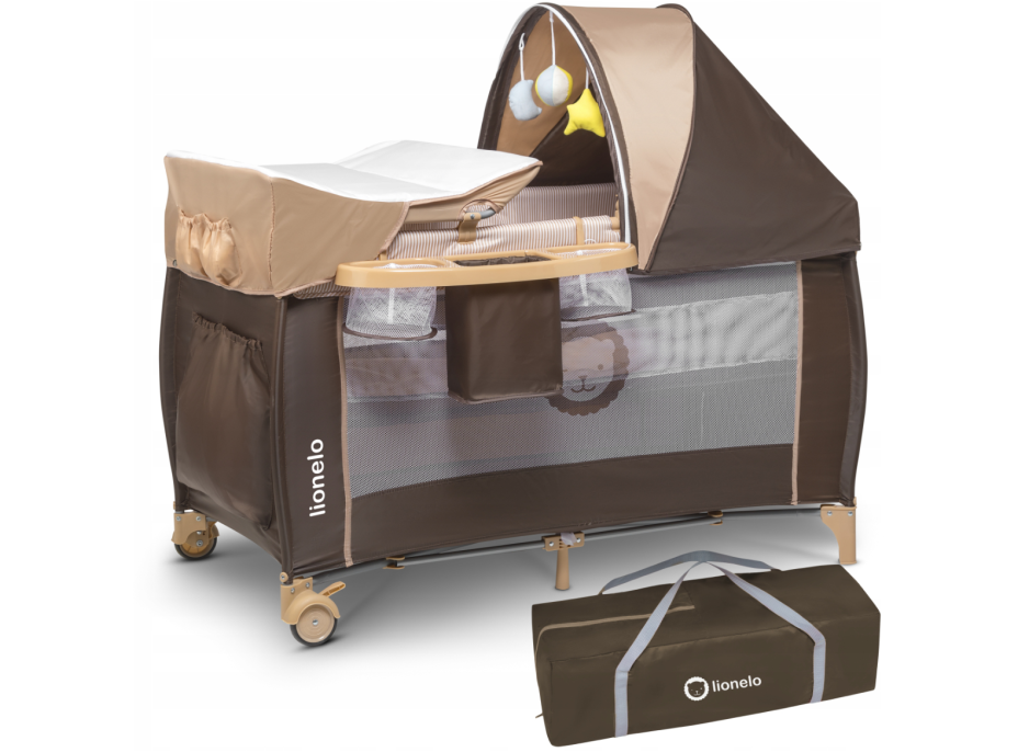 Detská cestovná postieľka Lionel Sven Plus - béžová