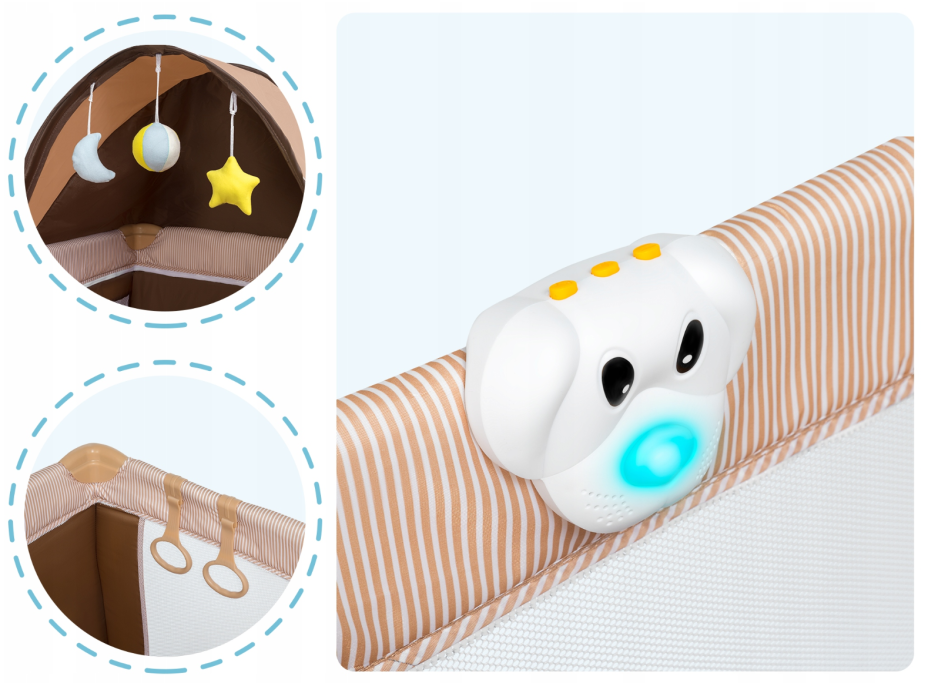 Detská cestovná postieľka Lionel Sven Plus - béžová