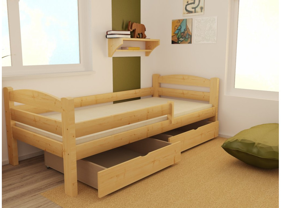 Detská posteľ z masívu 200x80cm bez šuplíku - DP005