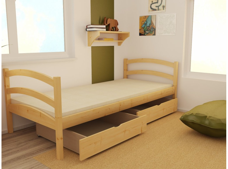 Detská posteľ z masívu 200x90cm bez šuplíku - DP006