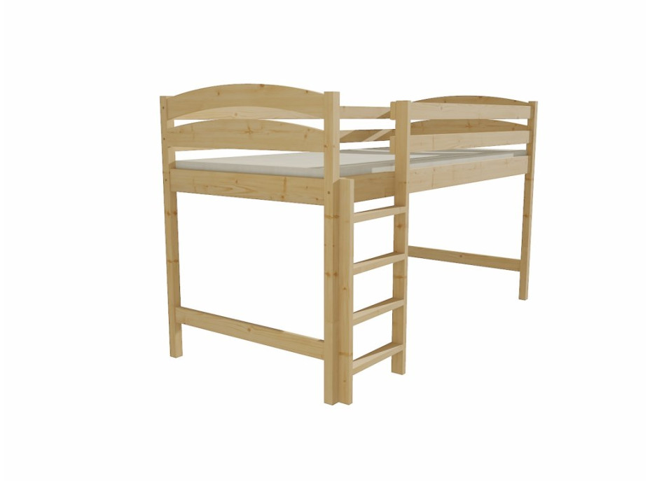 Vyvýšená detská posteľ z MASÍVU 200x80cm - ZP001