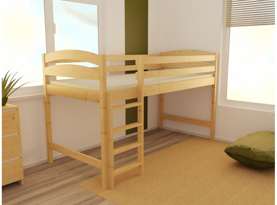 Vyvýšená detská posteľ z MASÍVU 180x80cm - ZP001