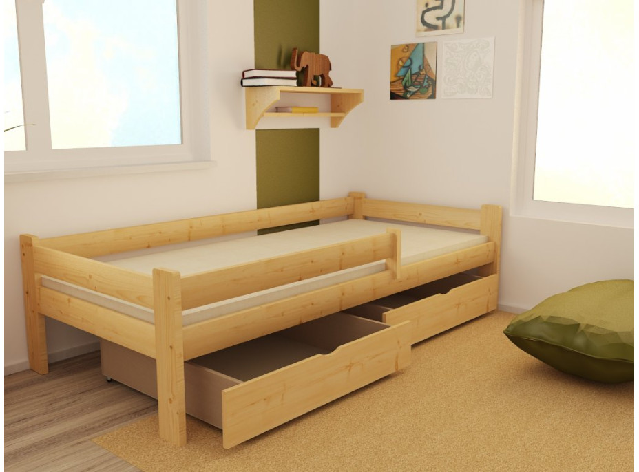 Detská posteľ z masívu 200x80cm bez šuplíku - DP012