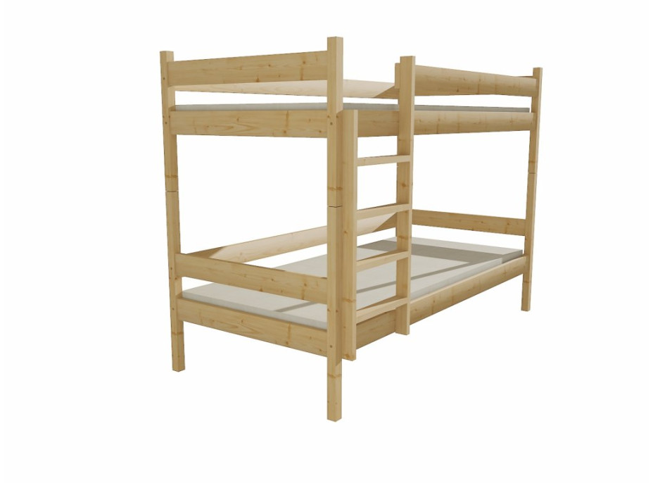 Detská poschodová posteľ z MASÍVU 180x80cm so zásuvkami - PP002