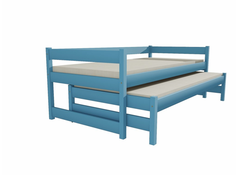 Detská posteľ s výsuvnou prístelkou z MASÍVU 200x90cm bez šuplíku - DPV003