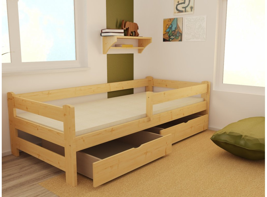 Detská posteľ z masívu 200x90cm bez šuplíku - DP019