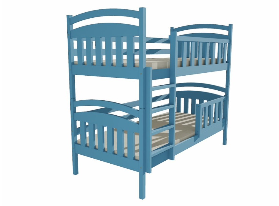 Detská poschodová posteľ z MASÍVU 200x80cm so zásuvkami - PP005