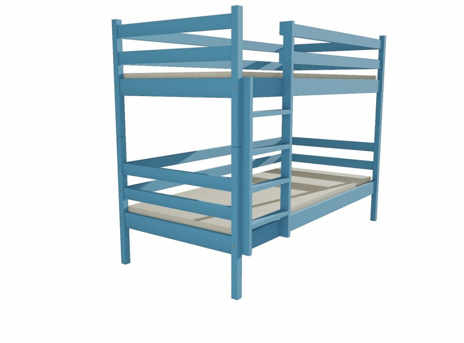 Detská poschodová posteľ z MASÍVU 200x90cm bez šuplíku - PP008