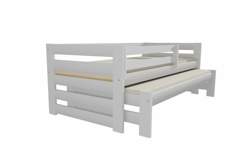 Detská posteľ s výsuvnou prístelkou z MASÍVU 200x90cm bez šuplíku - DPV007