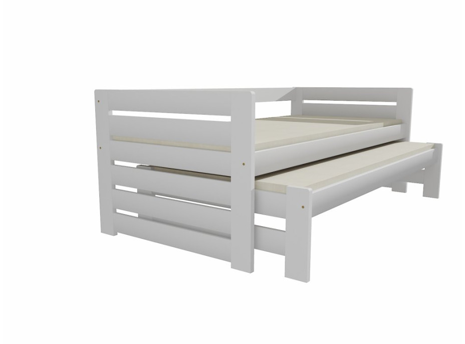 Detská posteľ s výsuvnou prístelkou z MASÍVU 200x90cm bez šuplíku - DPV011