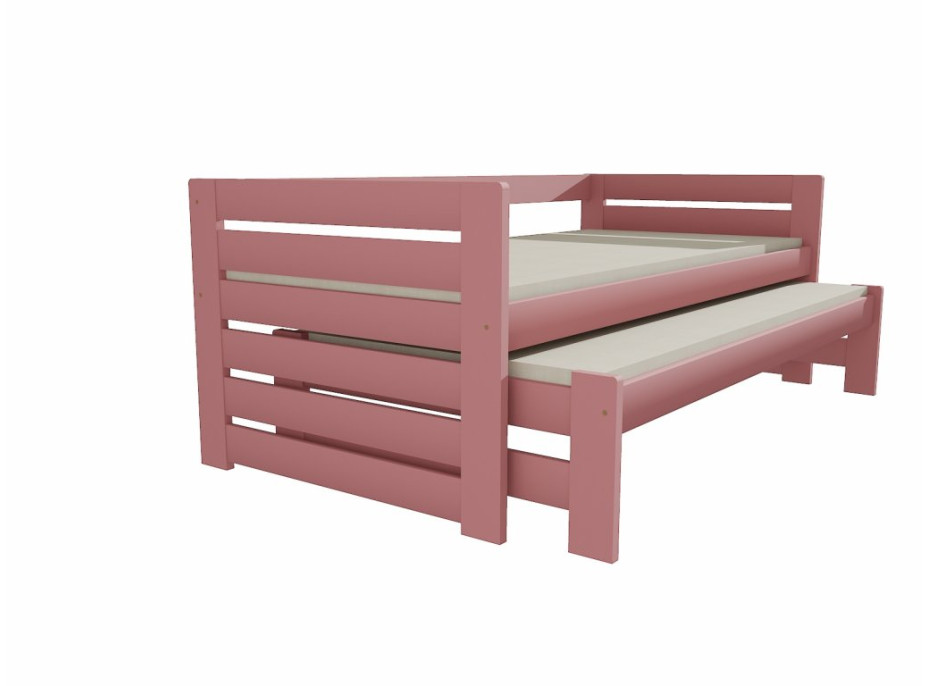 Detská posteľ s výsuvnou prístelkou z MASÍVU 200x80cm bez šuplíku - DPV011