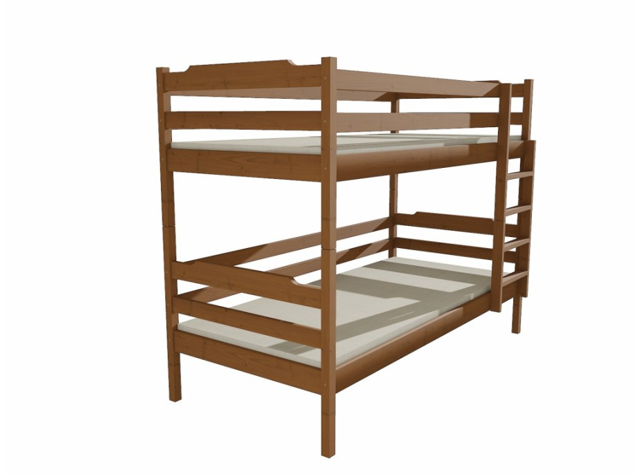 Detská poschodová posteľ z MASÍVU 200x90cm so zásuvkami - PP012