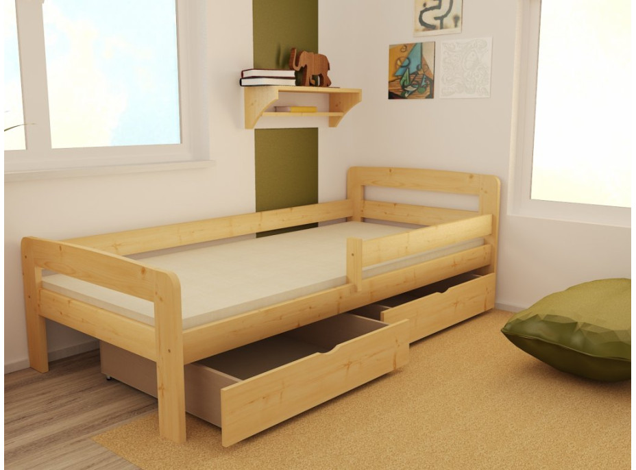 Detská posteľ z masívu 180x80 cm so zásuvkou - DP025 / V