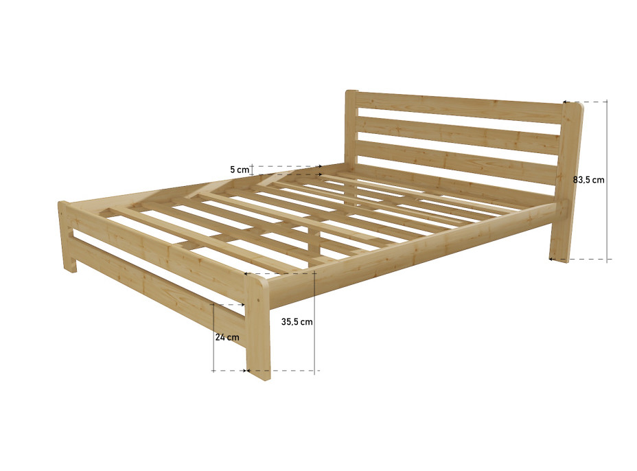 Posteľ z masívu 200x140 cm - MK1B
