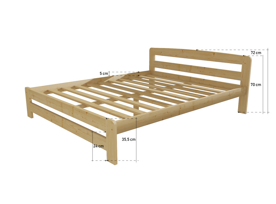 Posteľ z masívu 200x160 cm - MK8B