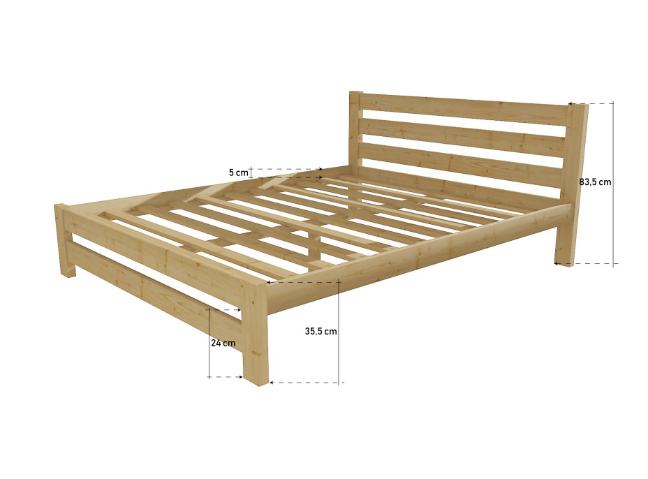 Posteľ z masívu 200x200 cm - MK11B