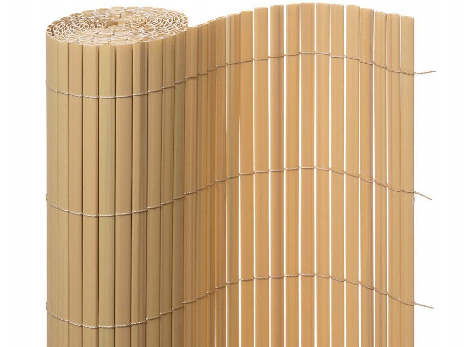 Clona na plot - imitácia bambusu - 100x400 cm prírodná
