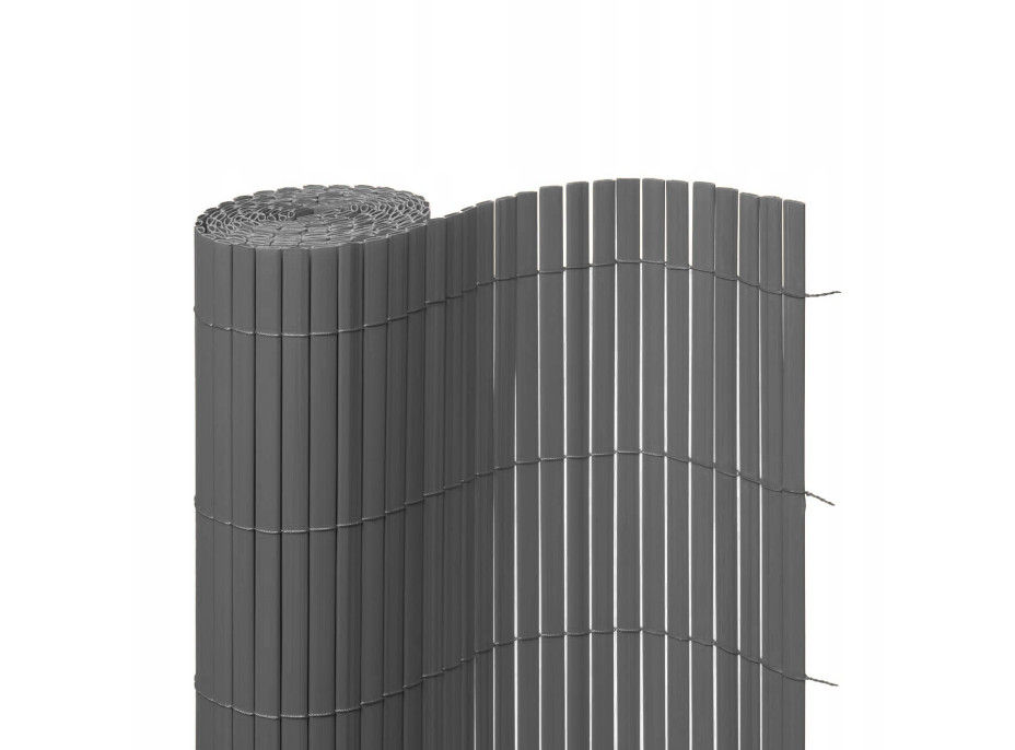 Clona na plot - imitácia bambusu - 100x300 cm tmavo šedá