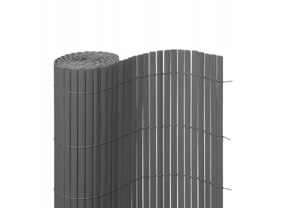 Clona na plot - imitácia bambusu - 100x500 cm tmavo šedá