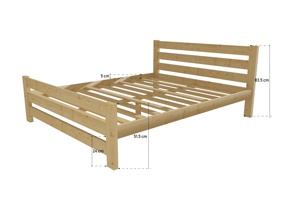 Posteľ z masívu 200x140 cm - MK11D