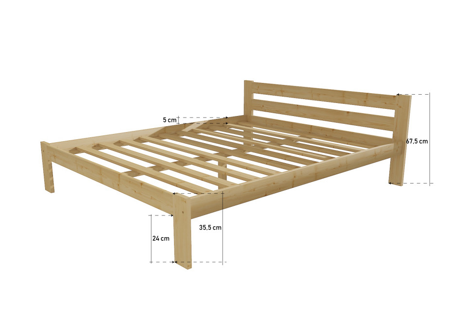 Posteľ z masívu 200x180 cm - MK5A