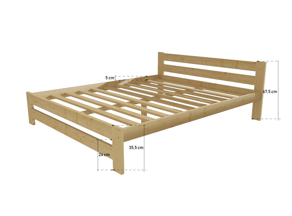 Posteľ z masívu 200x160 cm - MK5B
