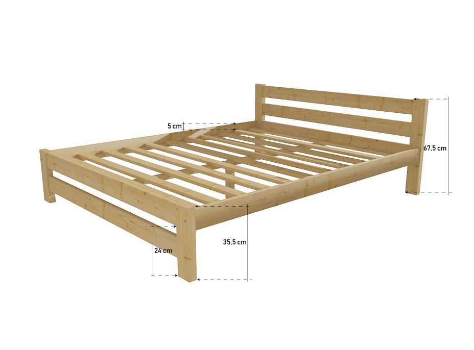 Posteľ z masívu 200x120 cm - MK12B