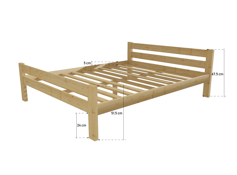 Posteľ z masívu 200x120 cm - MK12C