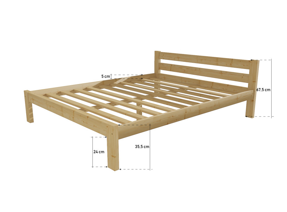 Posteľ z masívu 200x120 cm - MK12