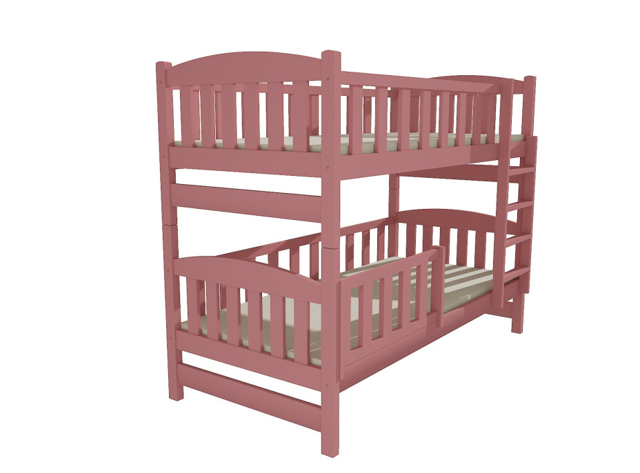 Detská poschodová posteľ z MASÍVU 180x80cm so zásuvkami - PP013
