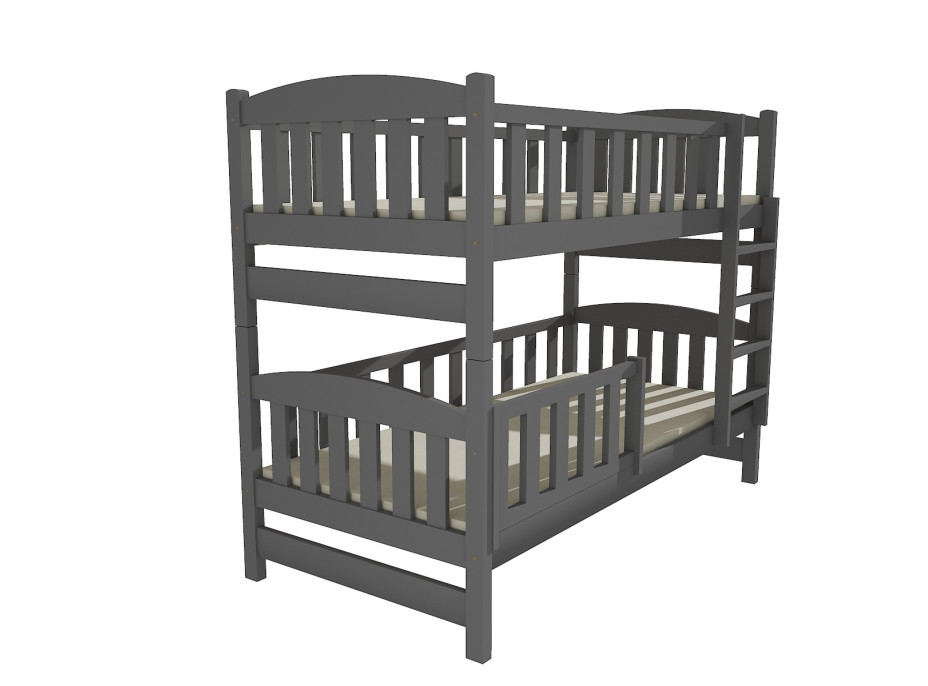 Detská poschodová posteľ z MASÍVU 180x80cm bez šuplíku - PP013