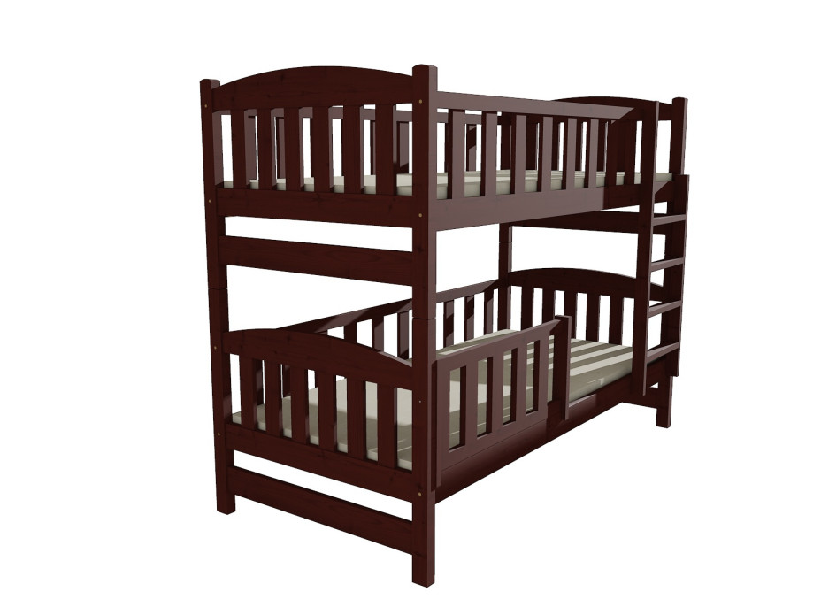 Detská poschodová posteľ z MASÍVU 180x80cm so zásuvkami - PP013
