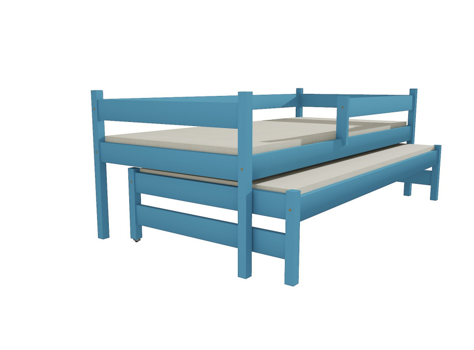 Detská posteľ s výsuvnou prístelkou z MASÍVU 200x80cm bez šuplíku - DPV017