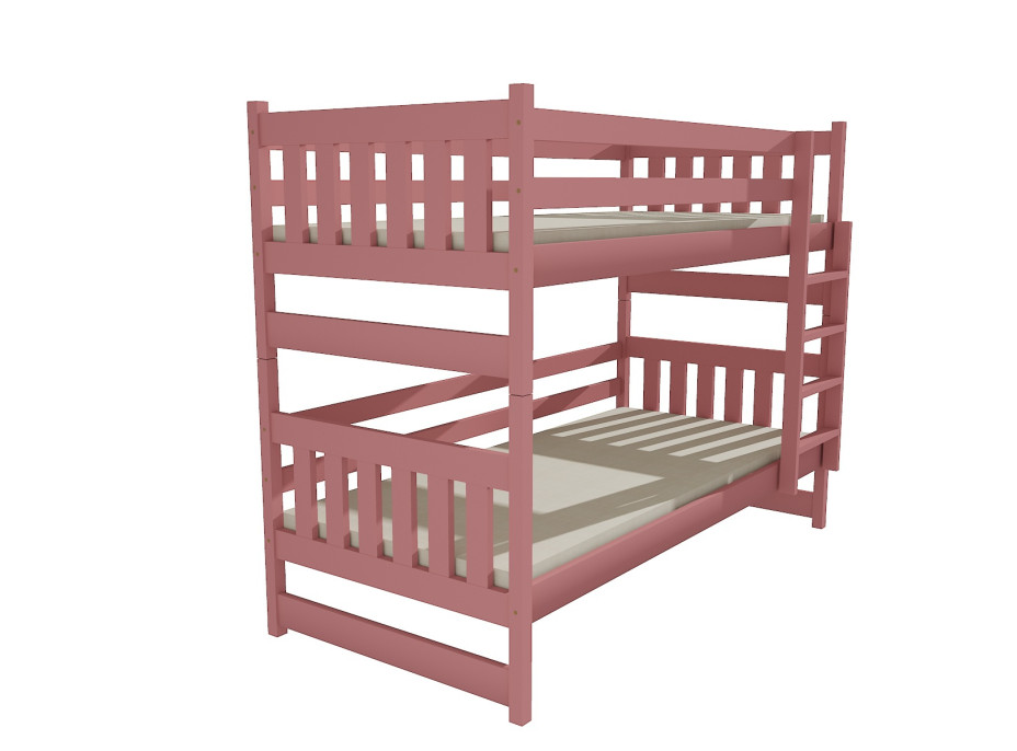 Detská poschodová posteľ z MASÍVU 200x80cm bez šuplíku - PP021