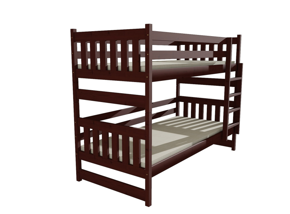 Detská poschodová posteľ z MASÍVU 180x80cm so zásuvkou - PP021