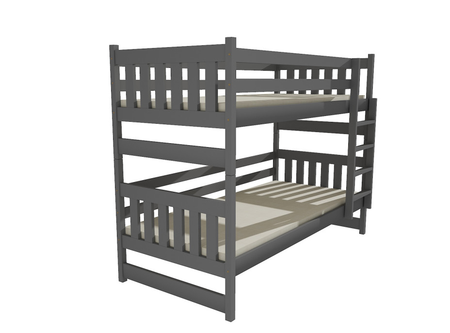 Detská poschodová posteľ z MASÍVU 200x80cm bez šuplíku - PP021