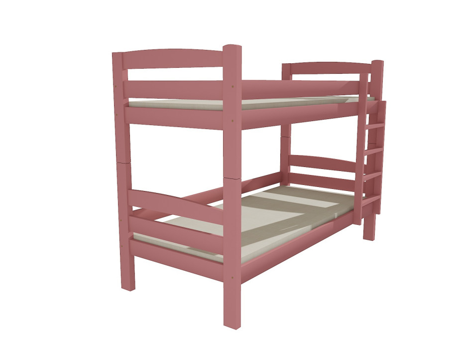 Detská poschodová posteľ z MASÍVU 200x90cm bez šuplíku - PP019