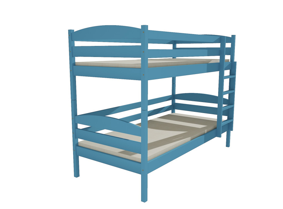 Detská poschodová posteľ z MASÍVU 200x90cm bez šuplíku - PP018