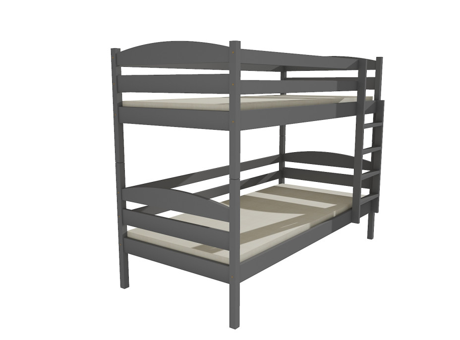 Detská poschodová posteľ z MASÍVU 200x80cm bez šuplíku - PP018