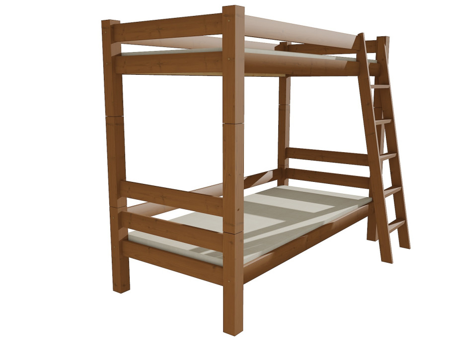 Detská poschodová posteľ z masívu ROBUST 8X8 3A - 180x80 cm