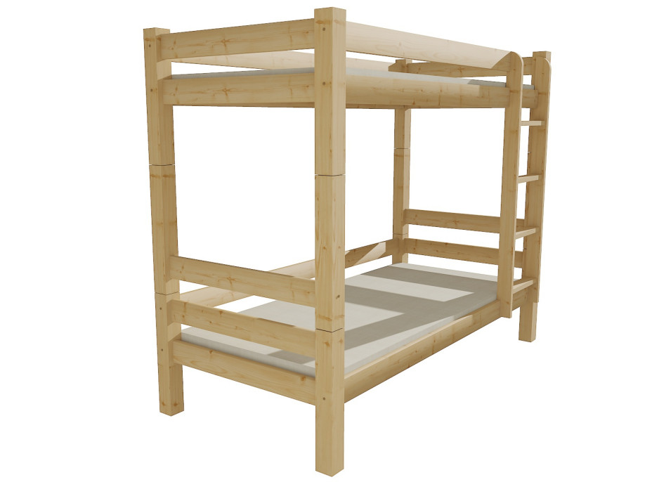 Detská poschodová posteľ z masívu ROBUST 8X8 3B 200x80 cm