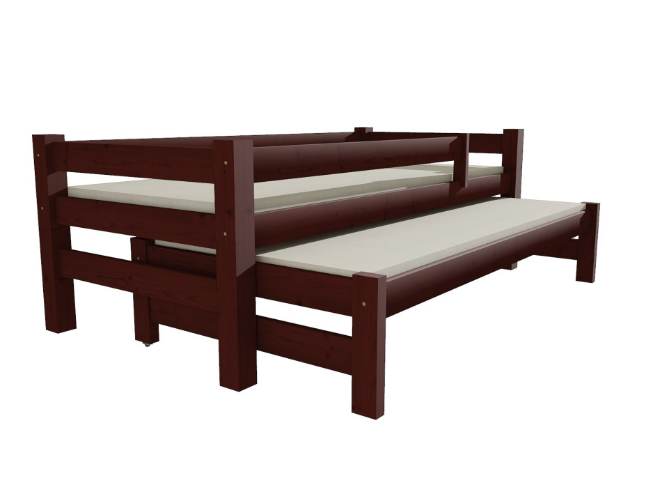 Detská posteľ s výsuvnou prístelkou z masívu ROBUST 8X8 7B - 200x90 cm