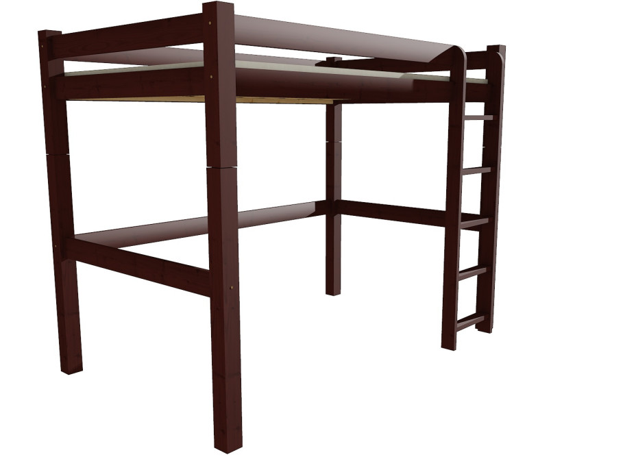 Detská vyvýšená posteľ z masívu ROBUST 8X8 4C - 200x120 cm